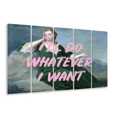Bubble Gum Art Print, Altered Art, Duchess Print, Bedroom Print, Pink Art, Multi Panels Canvas Print Wall Art