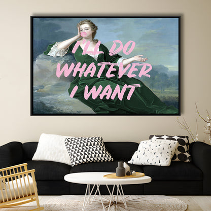 Bubble Gum Art Print, Altered Art, Duchess Print, Bedroom Print, Pink Art, Floating Framed Canvas Print Wall Art