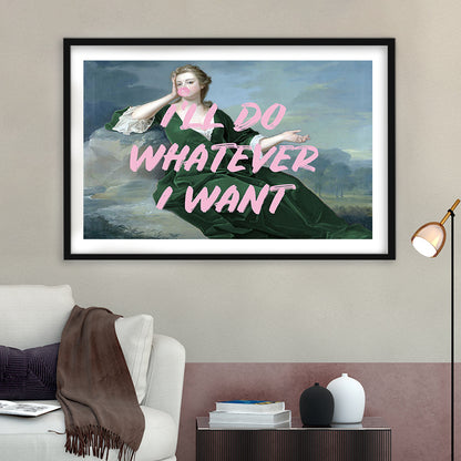 Bubble Gum Art Print, Altered Art, Duchess Print, Bedroom Print, Pink Art, Framed Art Print White Border Wall Decor