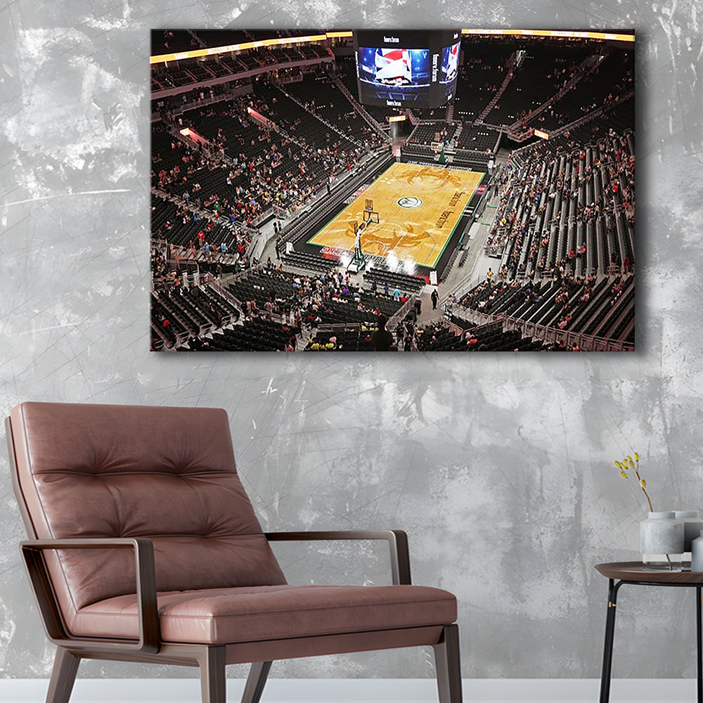 Buck's New Fiserv Forum Arena, Stadium Canvas, Sport Art, Gift for him, Man Cave Decor, Art Print, Canvas Print Wall Art