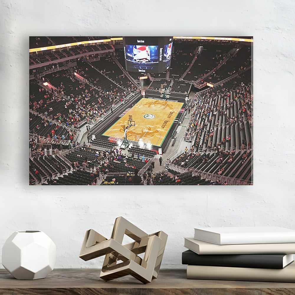 Buck's New Fiserv Forum Arena, Stadium Canvas, Sport Art, Gift for him, Man Cave Decor, Art Print, Canvas Print Wall Art