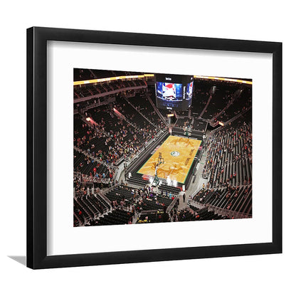 Buck's New Fiserv Forum Arena, Stadium Canvas, Sport Art, Gift for him, White Border Framed Art Print Wall Decor