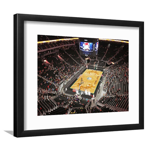 Buck's New Fiserv Forum Arena, Stadium Canvas, Sport Art, Gift for him, White Border Framed Art Print Wall Decor