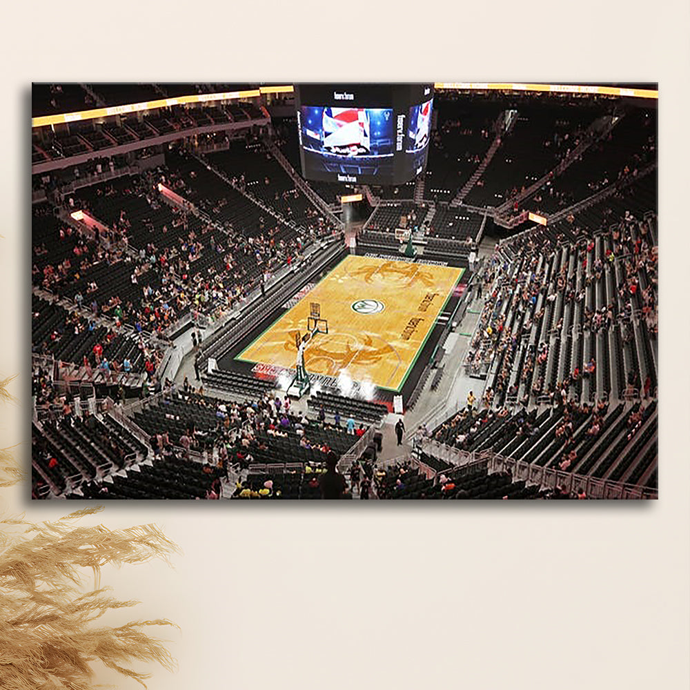 Buck's New Fiserv Forum Arena, Stadium Canvas, Sport Art, Gift for him, Man Cave Decor, Art Print, Canvas Print Wall Art