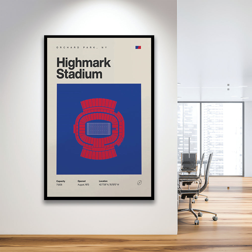 Highmark Stadium Print, Bills Highmark Stadium Print, Gifts for him, Sport Art, Framed Art Print Wall Decor