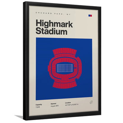 Highmark Stadium Print, Bills Highmark Stadium Print, Gifts for him, Sport Art, Framed Art Print Wall Decor