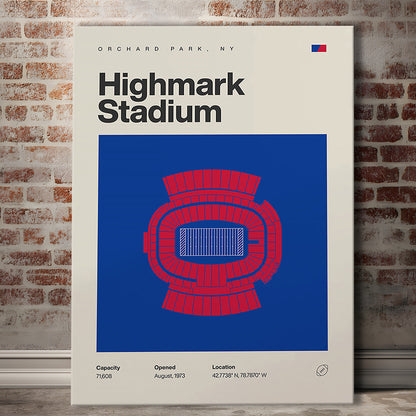 Highmark Stadium Print, Bills Highmark Stadium Print, Fan Gifts, Sport Art, Canvas Print Wall Art