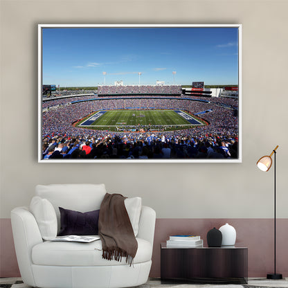 Buffalo Bills Stadium, Stadium Canvas, Sport Art, Framed Canvas Print Wall Art, Floating Frame