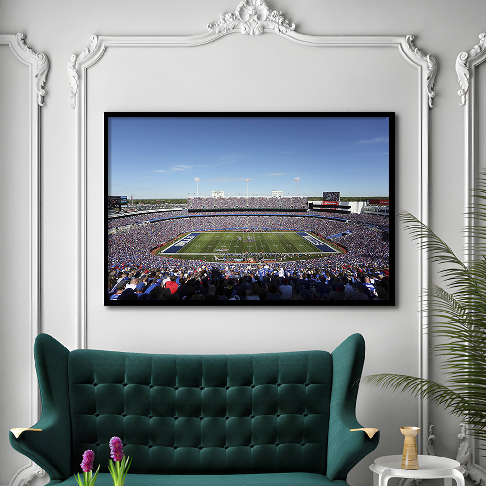 Buffalo Bills Stadium, Stadium Canvas, Sport Art, Gift for him, Framed Art Print Wall Decor, Picture Framed