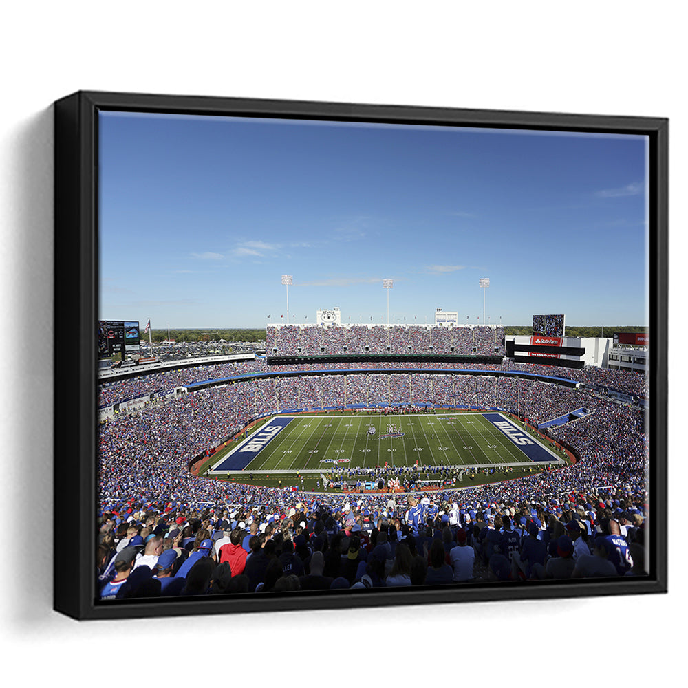 Buffalo Bills Stadium, Stadium Canvas, Sport Art, Framed Canvas Print Wall Art, Floating Frame