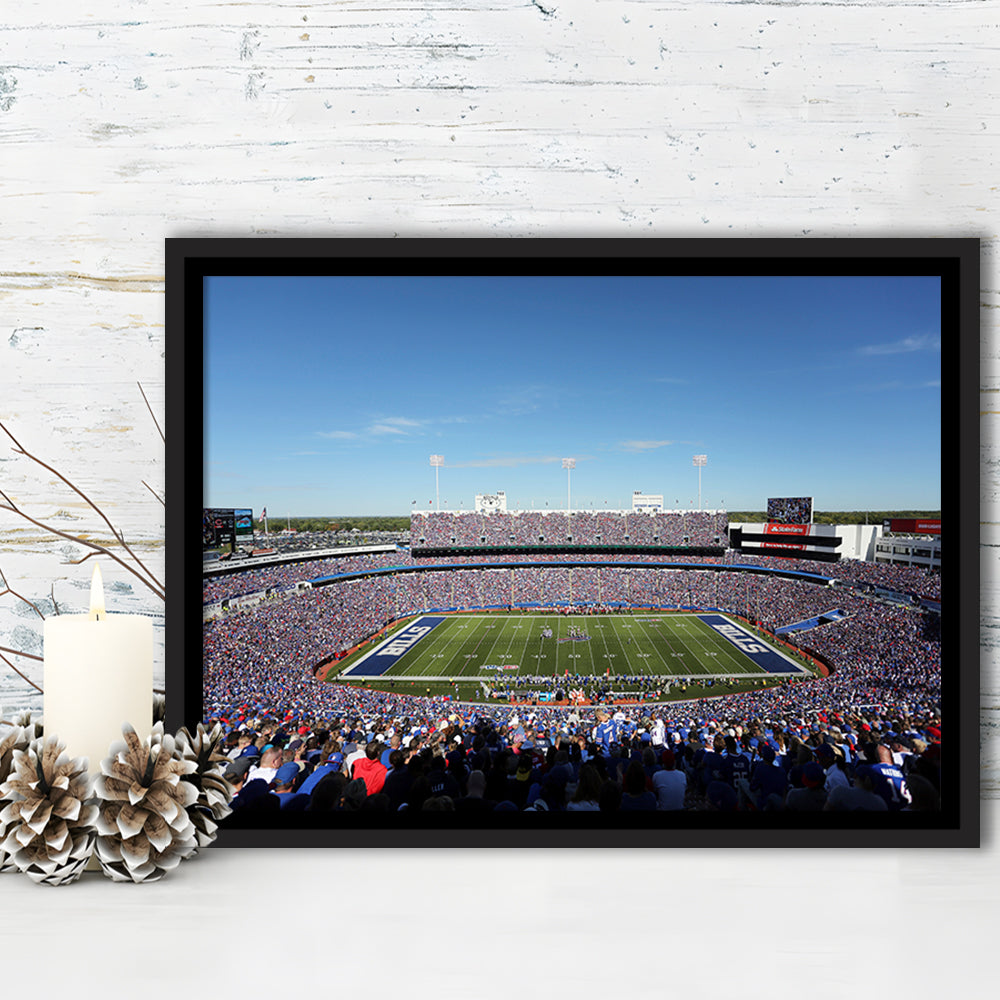 Buffalo Bills Stadium, Stadium Canvas, Sport Art, Framed Canvas Print Wall Art, Floating Frame