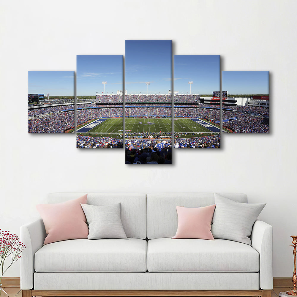 Buffalo Bills Stadium, Stadium Canvas, Sport Art, Gift for him, 5 Panel, Large Canvas, Canvas Print Wall Art