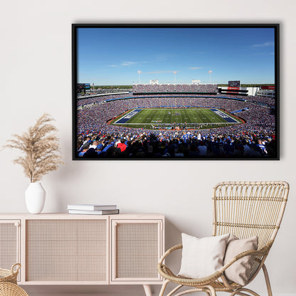 Buffalo Bills Stadium, Stadium Canvas, Sport Art, Framed Canvas Print Wall Art, Floating Frame