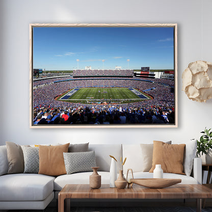 Buffalo Bills Stadium, Stadium Canvas, Sport Art, Framed Canvas Print Wall Art, Floating Frame
