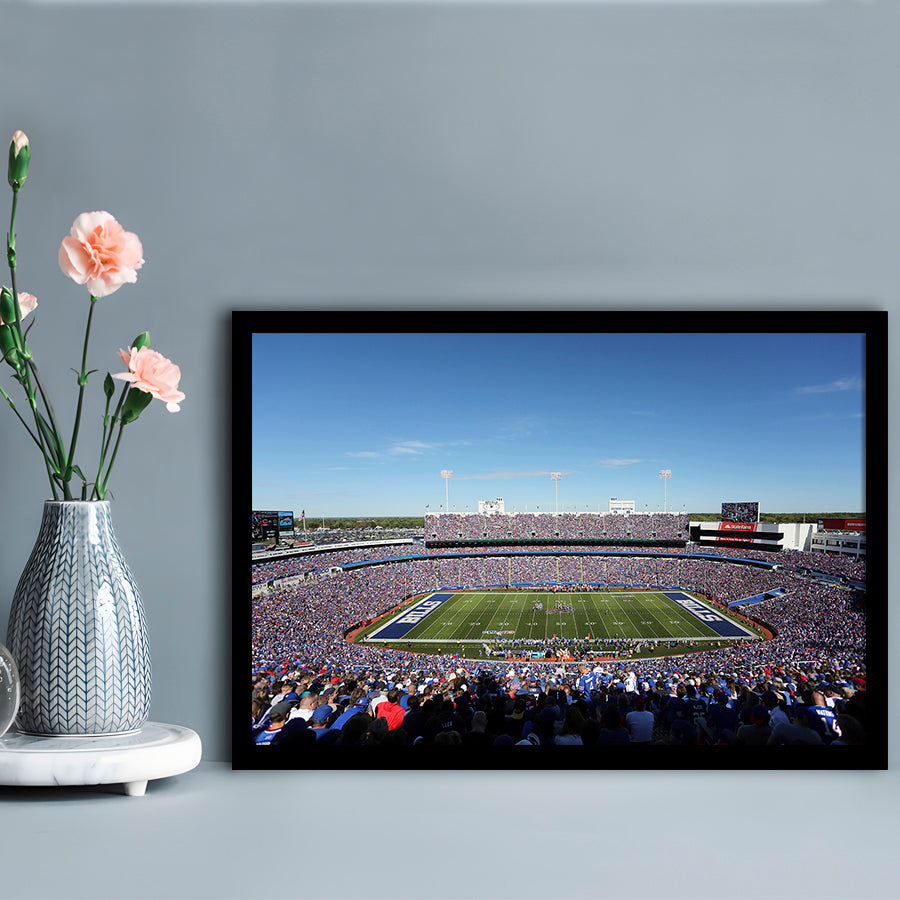 Buffalo Bills Stadium, Stadium Canvas, Sport Art, Gift for him, Framed Art Print Wall Decor, Picture Framed