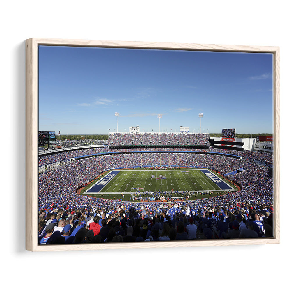 Buffalo Bills Stadium, Stadium Canvas, Sport Art, Framed Canvas Print Wall Art, Floating Frame