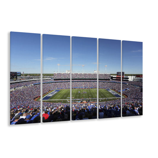 Buffalo Bills Stadium, Stadium Canvas, Sport Art, 5 Panel B, Extra Large Canvas, Canvas Print Wall Art