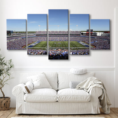 Buffalo Bills Stadium, Stadium Canvas, Sport Art, Gift for him, 5 Panel, Large Canvas, Canvas Print Wall Art