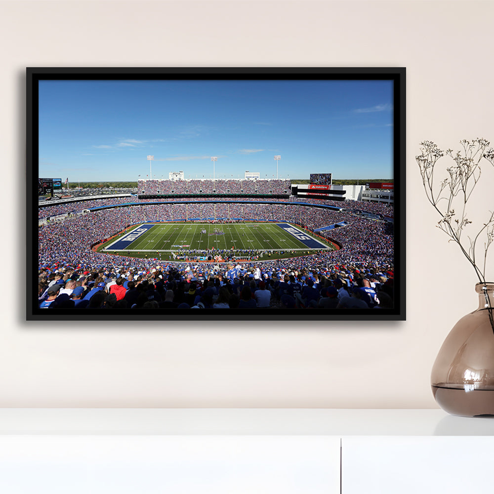 Buffalo Bills Stadium, Stadium Canvas, Sport Art, Framed Canvas Print Wall Art, Floating Frame