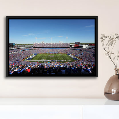 Buffalo Bills Stadium, Stadium Canvas, Sport Art, Framed Canvas Print Wall Art, Floating Frame