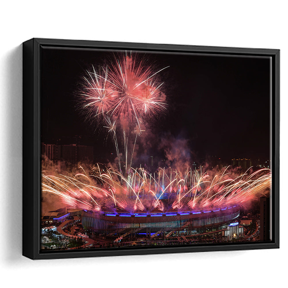 Bukit Jalil National Stadium, Stadium Canvas, Sport Art, Framed Canvas Print Wall Art, Floating Frame