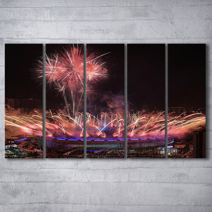 Bukit Jalil National Stadium, Stadium Canvas, Sport Art, 5 Panel B, Extra Large Canvas, Canvas Print Wall Art