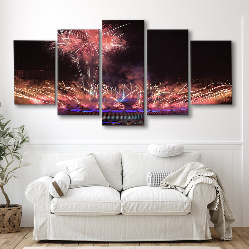 Bukit Jalil National Stadium, Stadium Canvas, Sport Art, Gift for him, 5 Panel, Large Canvas, Canvas Print Wall Art
