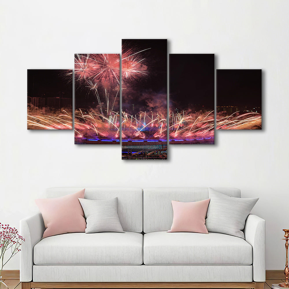 Bukit Jalil National Stadium, Stadium Canvas, Sport Art, Gift for him, 5 Panel, Large Canvas, Canvas Print Wall Art