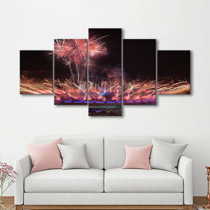 Bukit Jalil National Stadium, Stadium Canvas, Sport Art, Gift for him, 5 Panel, Large Canvas, Canvas Print Wall Art