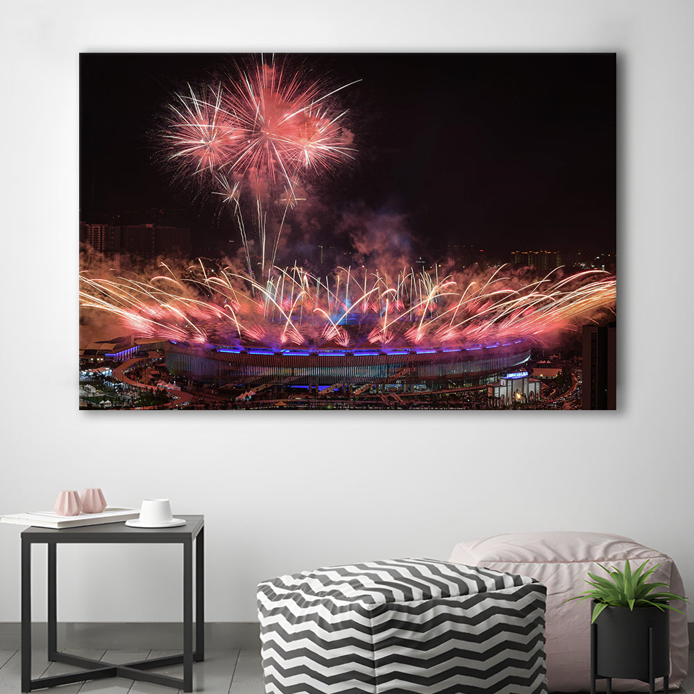 Bukit Jalil National Stadium, Stadium Canvas, Sport Art, Gift for him, Man Cave Decor, Art Print, Canvas Print Wall Art