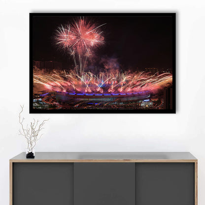 Bukit Jalil National Stadium, Stadium Canvas, Sport Art, Gift for him, Framed Art Print Wall Decor, Picture Framed