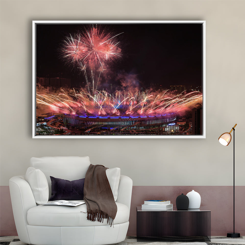 Bukit Jalil National Stadium, Stadium Canvas, Sport Art, Framed Canvas Print Wall Art, Floating Frame