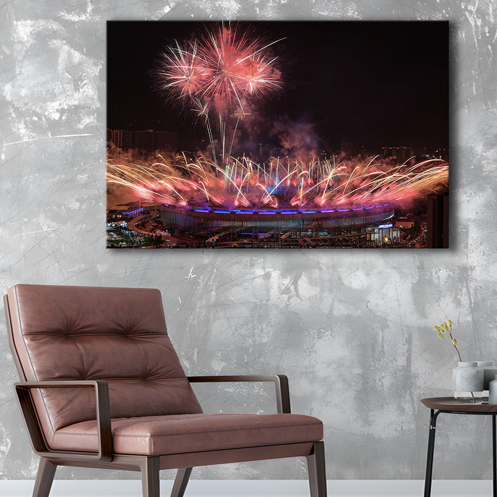 Bukit Jalil National Stadium, Stadium Canvas, Sport Art, Gift for him, Man Cave Decor, Art Print, Canvas Print Wall Art