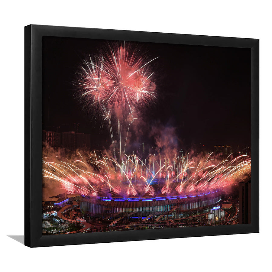 Bukit Jalil National Stadium, Stadium Canvas, Sport Art, Gift for him, Framed Art Print Wall Decor, Picture Framed