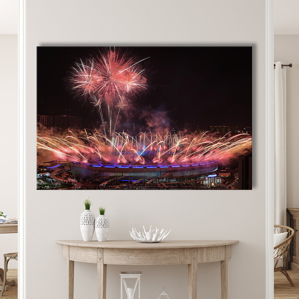 Bukit Jalil National Stadium, Stadium Canvas, Sport Art, Gift for him, Man Cave Decor, Art Print, Canvas Print Wall Art