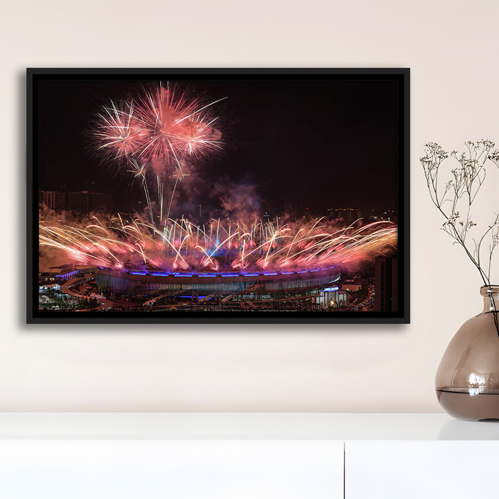 Bukit Jalil National Stadium, Stadium Canvas, Sport Art, Framed Canvas Print Wall Art, Floating Frame