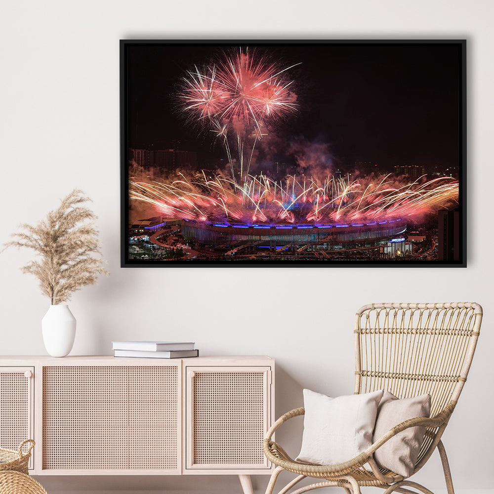 Bukit Jalil National Stadium, Stadium Canvas, Sport Art, Framed Canvas Print Wall Art, Floating Frame