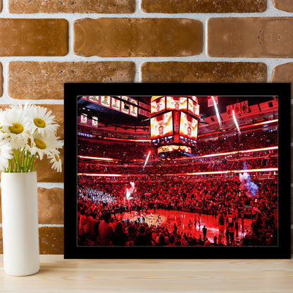 Bulls in United Center, Stadium Canvas, Sport Art, Gift for him, Framed Art Print Wall Decor, Picture Framed