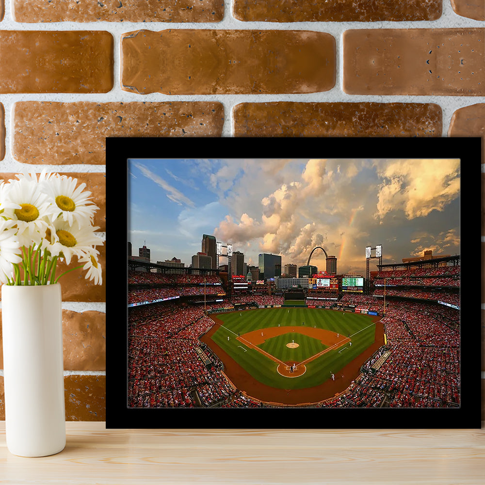 Busch Memorial Stadium, Stadium Canvas, Sport Art, Gift for him, Framed Art Print Wall Decor, Picture Framed