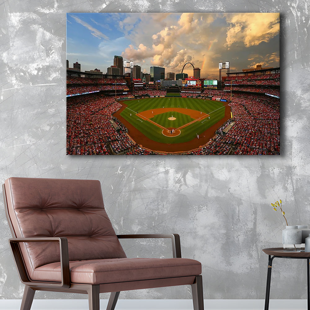 Busch Memorial Stadium, Stadium Canvas, Sport Art, Gift for him, Man Cave Decor, Art Print, Canvas Print Wall Art