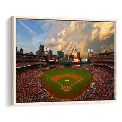 Busch Memorial Stadium, Stadium Canvas, Sport Art, Framed Canvas Print Wall Art, Floating Frame