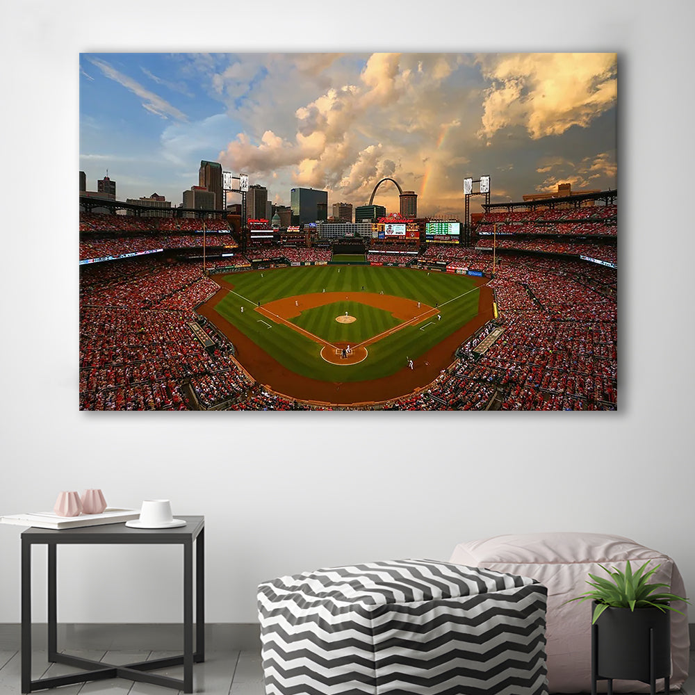 Busch Memorial Stadium, Stadium Canvas, Sport Art, Gift for him, Man Cave Decor, Art Print, Canvas Print Wall Art