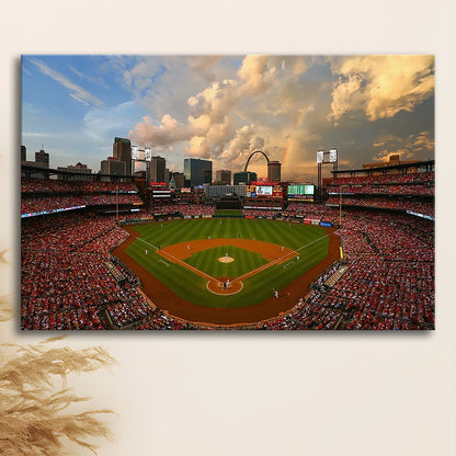 Busch Memorial Stadium, Stadium Canvas, Sport Art, Gift for him, Man Cave Decor, Art Print, Canvas Print Wall Art