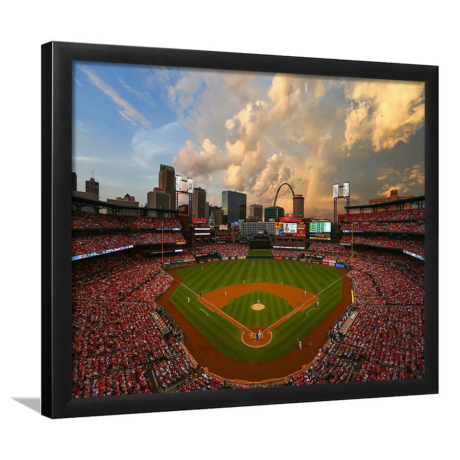 Busch Memorial Stadium, Stadium Canvas, Sport Art, Gift for him, Framed Art Print Wall Decor, Picture Framed