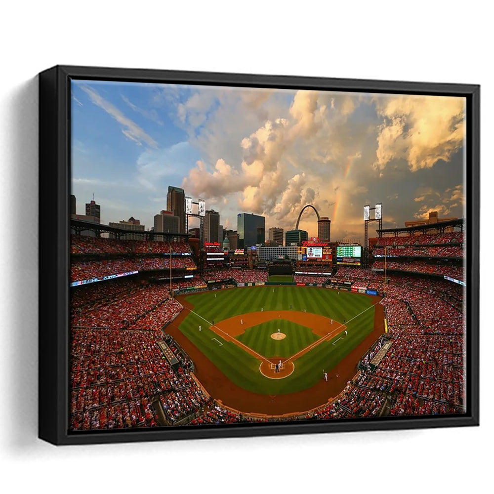 Busch Memorial Stadium, Stadium Canvas, Sport Art, Framed Canvas Print Wall Art, Floating Frame