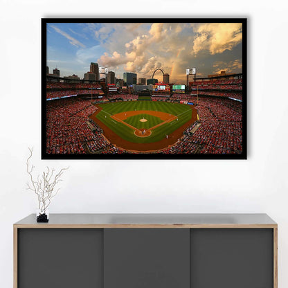 Busch Memorial Stadium, Stadium Canvas, Sport Art, Gift for him, Framed Art Print Wall Decor, Picture Framed