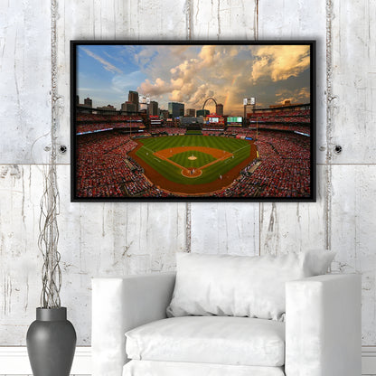 Busch Memorial Stadium, Stadium Canvas, Sport Art, Framed Canvas Print Wall Art, Floating Frame