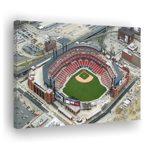 Busch Stadium Overhead View, Stadium Canvas, Sport Art, Gift for him, Man Cave Decor, Art Print, Canvas Print Wall Art