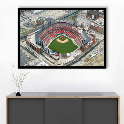 Busch Stadium Overhead View, Stadium Canvas, Sport Art, Gift for him, Framed Art Print Wall Decor, Picture Framed