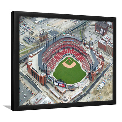 Busch Stadium Overhead View, Stadium Canvas, Sport Art, Gift for him, Framed Art Print Wall Decor, Picture Framed